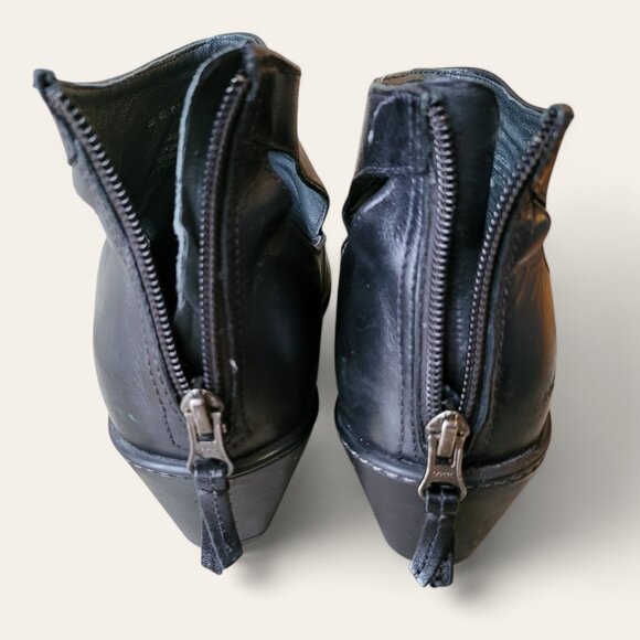 Dansko Bonita Leather Black Lace Up Ankle Boots EU 40 / US 9 Bootie Open Cut - Picture 5 of 10